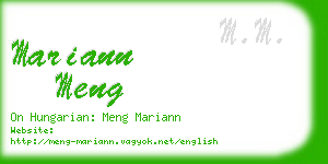 mariann meng business card